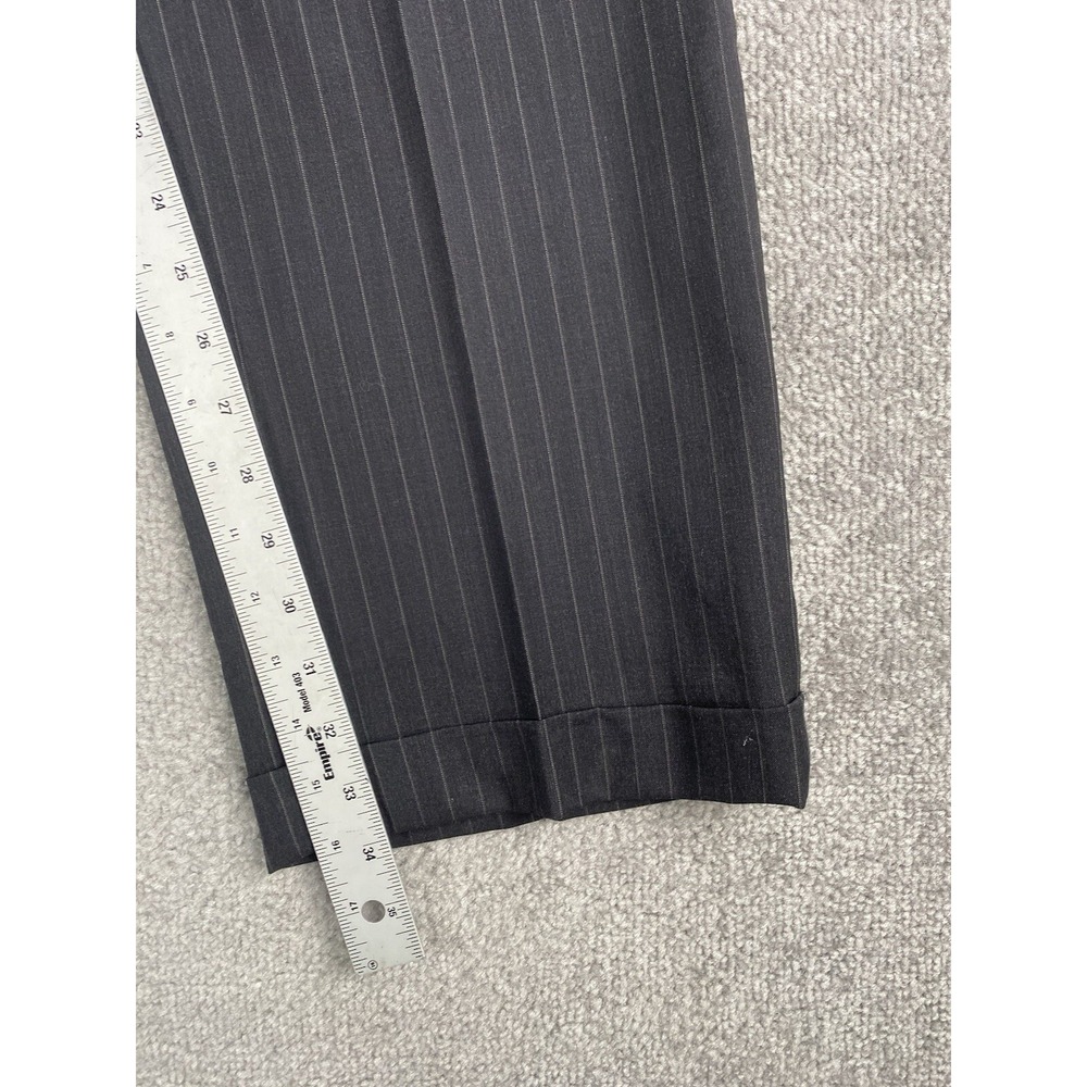 Jos. A Bank Suit 41 L Gray Wool Striped Premium Business Jacket Pants Set 36x34 - Picture 12 of 16